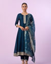 Tantalizing Teal Blue Anarkali Suit